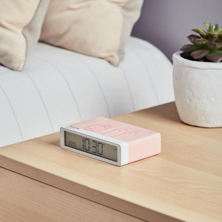 Actual product image Lexon Digitalwecker Flip Classic Pantone Rose Quartz