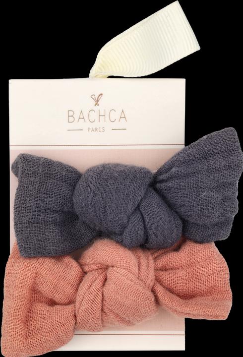 Bachca Paris Gauze Bow Hair Clip Set (2 pcs.)