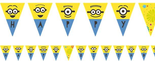Produktbild Amscan Minions Geburtstagsgirlande