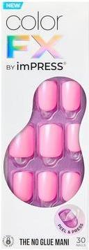 Produktbild KISS Glue-on nails ImPRESS Color FX - Late Night 30 pcs (Late Night Light Pink)