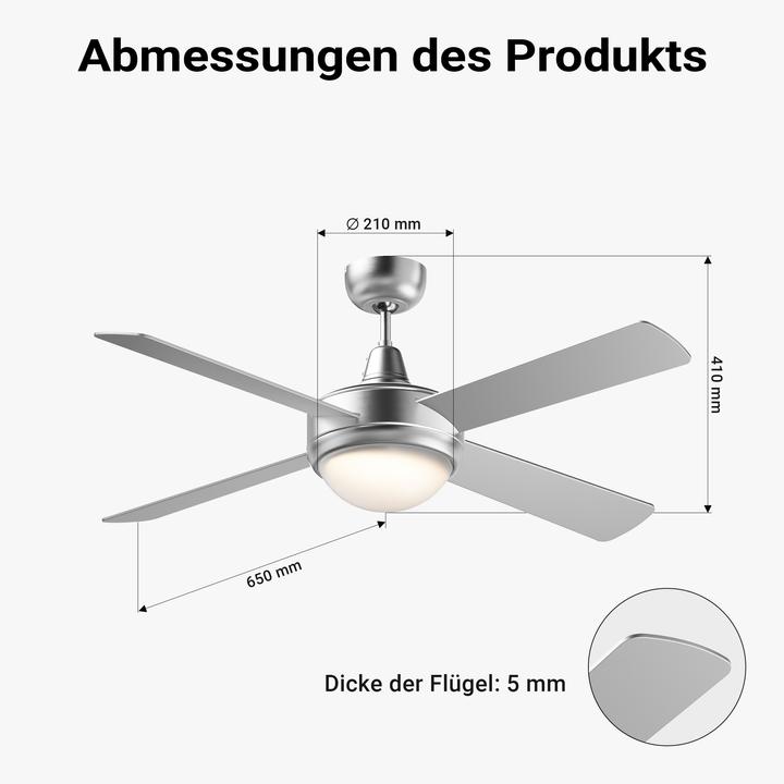 Image du produit Wiltec Ventilateur de plafond (50 dB)