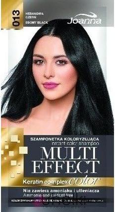 Actual product image Joanna Multi Effect Keratin Complex Colour Instant Colour Shampoo 013 Ebonyack 35G (Liquid shampoo)