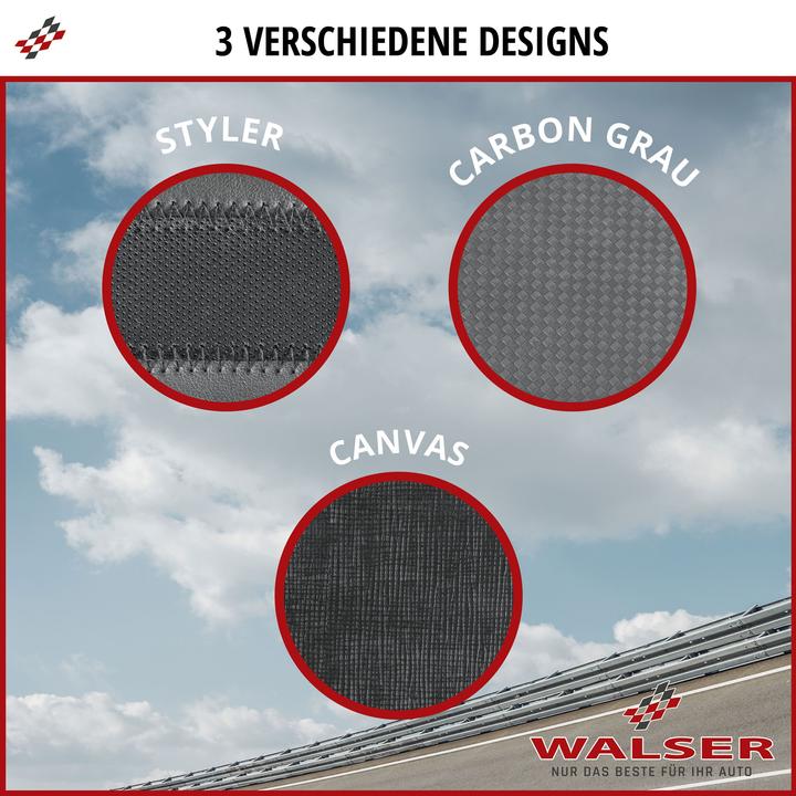 Immagine prodotto Walser Coprivolante Soft Grip Styler, Coprivolante Auto Misura Universale 38 cm nero-grigio