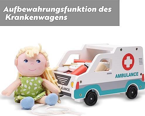 Produktbild Activity Board Arztkoffer Kinder, 22 Stücke Doktorkoffer Kinder, Arzt Kostüm Kinder mit Stethoskop, Arzt Spielzeug