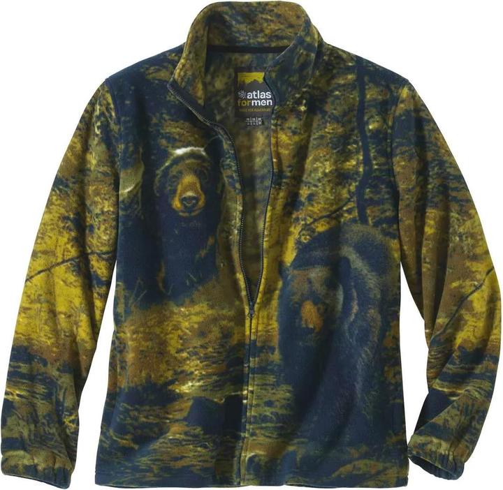 Actual product image Atlas For Men Mens Bear All-Over Print Fleece Jacket (L)
