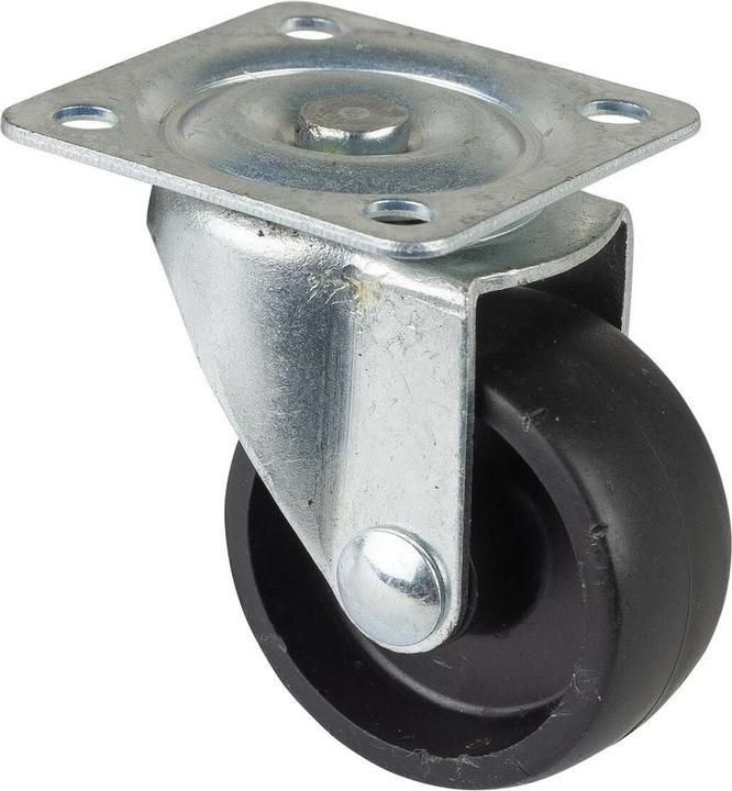 Actual product image BS Rollen Swivel castor F25.038 plastic 40 mm up to 25 kg with plate 42x42 mm