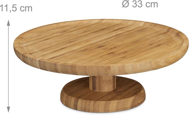 Immagine prodotto Relaxdays Piatto per torta in bambù