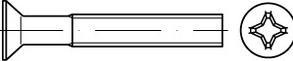 Immagine prodotto Vite a testa svasata DIN 965 Phillips-PH M 4 x 12 -H 4,8 zincata (2000 Viti per pezzo)