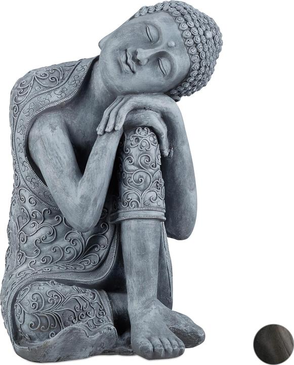 Immagine prodotto Relaxdays Statua del Buddha 60cm con testa piegata