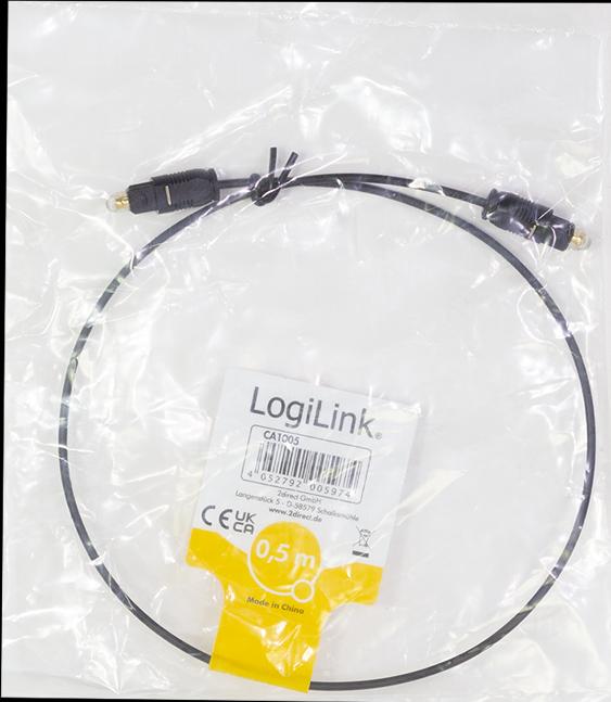 Actual product image LogiLink CA Toslink (0.50 m, Optical)
