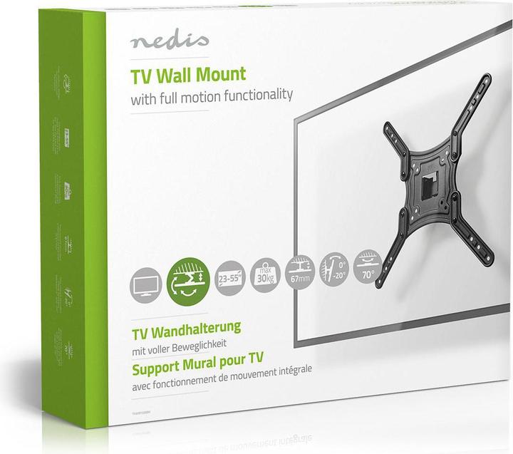 Produktbild Nedis TV-Wandhalterung mit vollständigem Uhrwerk von 23 Zoll (Wand, 55", 30 kg)