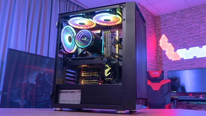Actual product image AeroCool housing PGS GRAPHITE-G-BK-v2 FRGB housing black (ATX, mATX, Mini-ITX)