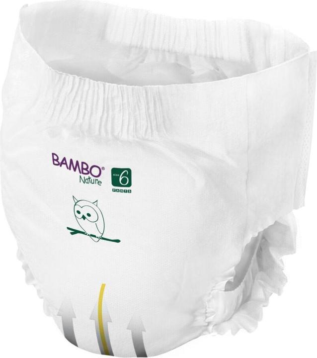 Actual product image Bambo Baby diapers, pants, eco-labeled, Nature Pants, 6, paper bag, 18+ kg (18 Piece)