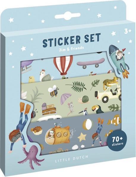 Actual product image Little Dutch Sticker set 3 sheets Jim&Friends from