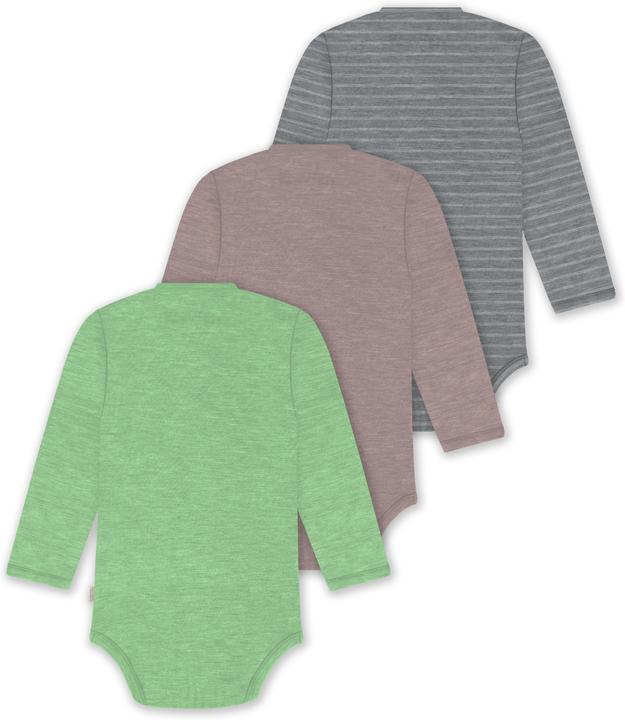 Image du produit Normani Lot de 3 body bébé emmailloté manches longues body Toddler en laine mérinos - 9357 (68)