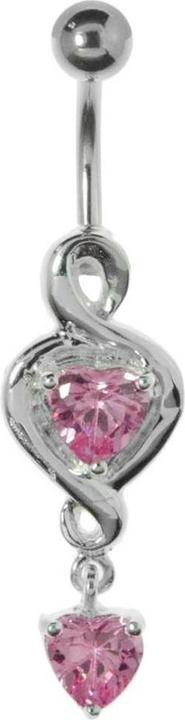 Bijouteria Bauchpiercing (Chirurgenstahl 316L, Kristall, Silber 925)