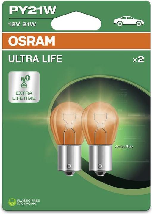 Actual product image Osram 4062172394871 Signal bulb Ultra Life PY21W 21 W 12 V (PY21W)