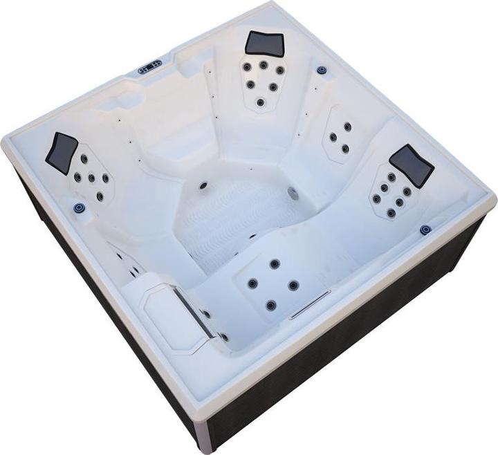 Produktbild Home Deluxe Outdoor Whirlpool TEAM-STAR, 34 Massagedüsen LED, Treppe und Thermoabdeckung, 5 Personen (5 Pers.)