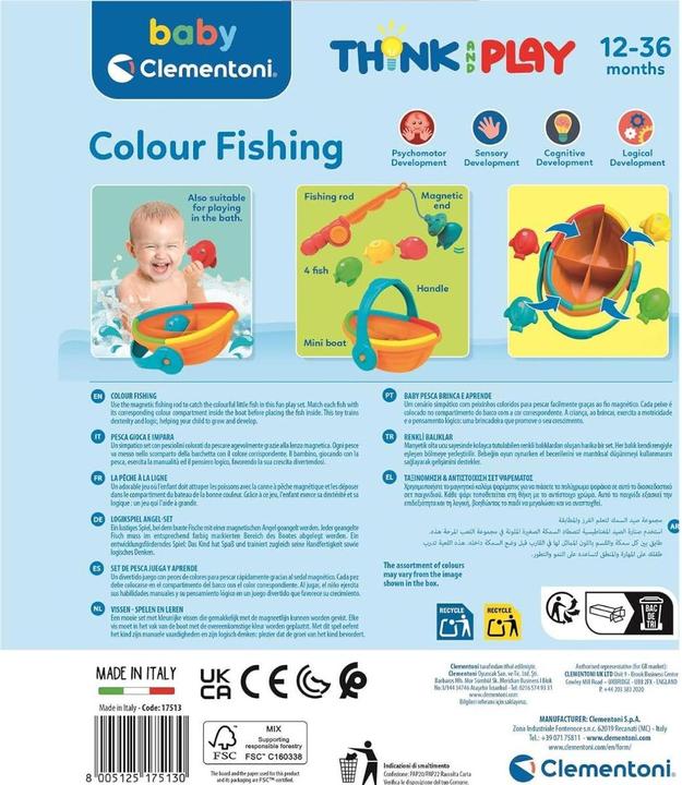 Productafbeelding Clementoni Baby Fische fangen Malspiel, 5-tlg.