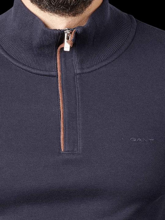 Produktbild GANT Sacker Rib Pullover Half Zip Evening Blue (XL)