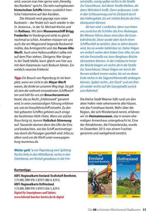 Nährwerte und Zutaten Die 44 schönsten Wochenend-Radtouren in Deutschland mit GPS-Tracks (Deutsch, BVA BikeMedia GmbH, 2019)
