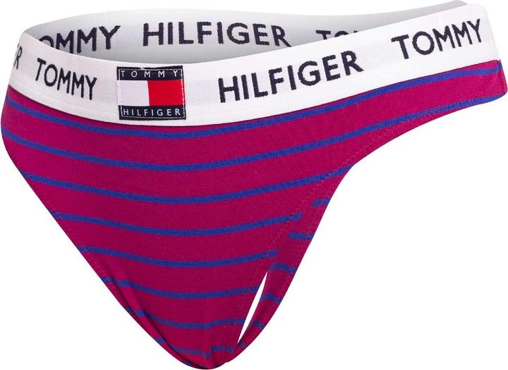Tommy Hilfiger Damen Thong Print Tangahöschen, Italian Wine Stripes, S (S/M)