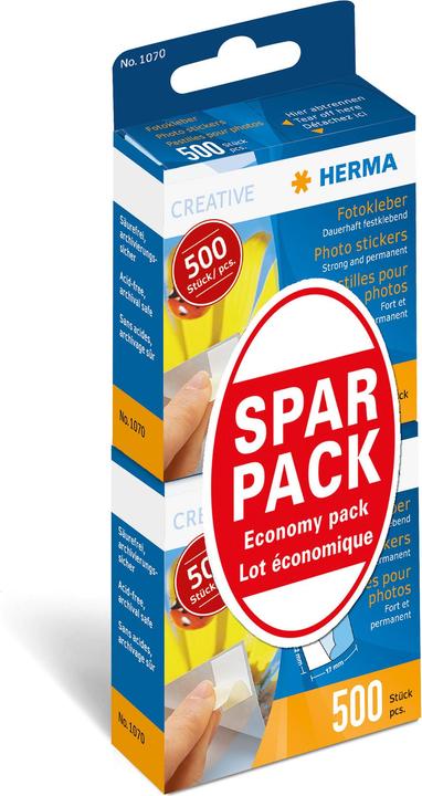 Produktbild HERMA Fotokleber Doppelpack 2x500 Stück Sparpack