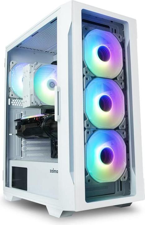 Actual product image Zalman PC case I3 Neo TG Mid Tower RGB fan x4, white (Mini-ITX, ATX)