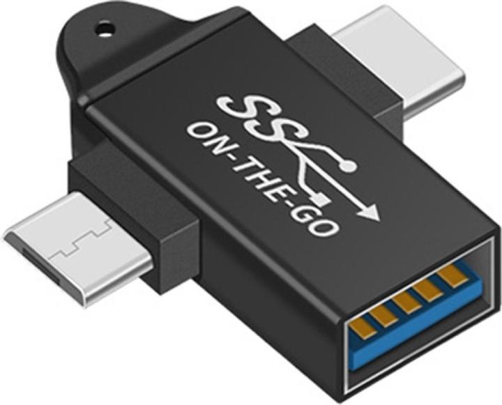 Produktbild PowerGuard 2-in-1 USB 3.0 to USB-C MicroUSB OTG Adapter (USB 3.0)