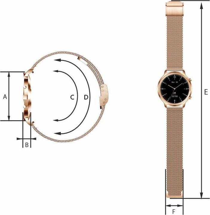 Image du produit Manta SMARTWATCH Kelly Gold (223 mm)
