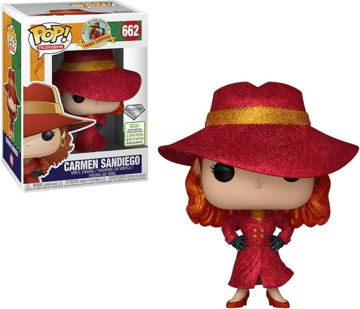 Actual product image Funko POP! where in the world is Carmen Sandiego - Carmen Sandiego Diamond Exclusive 2019