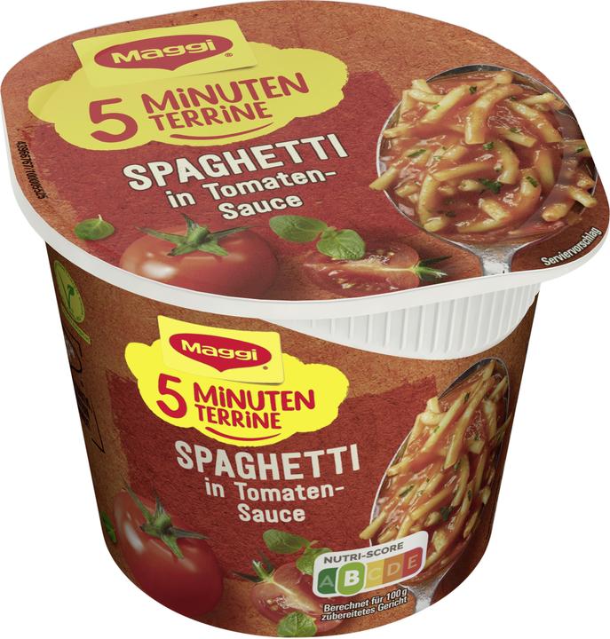 Produktbild Maggi 5 MINUTEN TERRINE Spaghetti Tomatensauce (60 g)