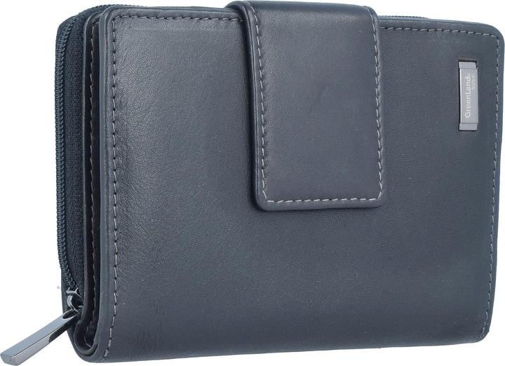 Immagine prodotto Greenland Nature Portafoglio nero in nappa RFID 9,5 cm