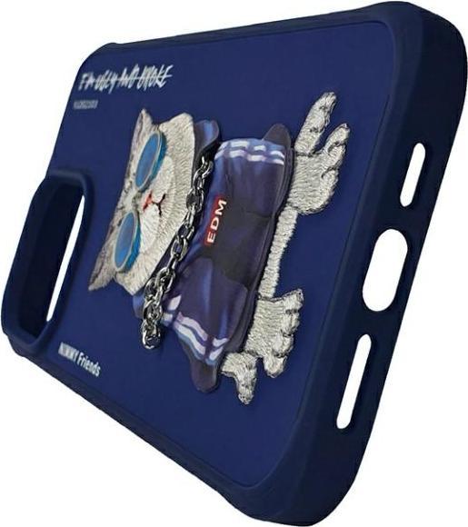 Actual product image Audi Nimmy case iPhone 15 Pro 6.1" blue Glasses Cool Cat (Apple iPhone 15 Pro)