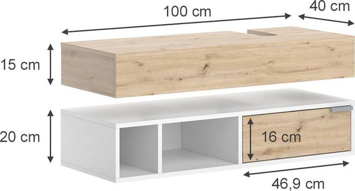 Actual product image Vicco Henri (100 x 15 x 40 cm)