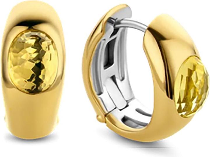 Image du produit Ti Sento Milano Créoles avec Crystal jaune citrine doré 7805TY (Argent sterling 925)