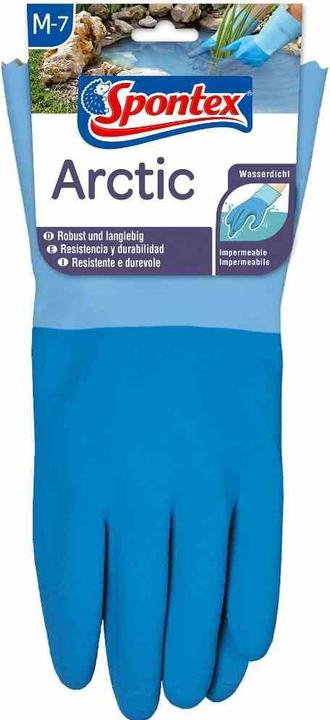 Image du produit Spontex en coton, revêtement : latex naturel, couleur : bleu, taille : 7 (7)