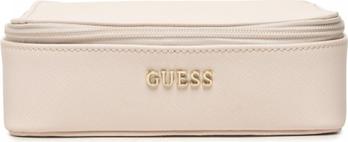 Guess Holdall Synthetic Leather Textile Bag Jewelry Case - Cream - 18 X 6 X 18 Cm