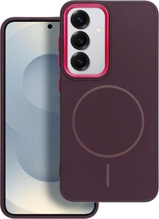 Actual product image 4Kom Back panel cover OEM FRAME MAG COVER Case compatible with MagSafe for SAMSUNG A16 purple (Samsung Galaxy A16 5G)