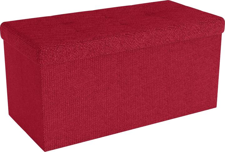 Intirilife Sitzbank 76x38x38 cm in GRANAT ROT (76 cm)