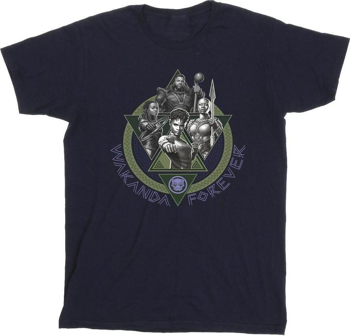 Black Panther Wakanda Forever Group Ring Pose TShirt (4XL)