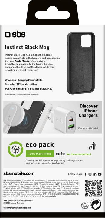 Actual product image SBS Instinct Mag Cover iPhone 15 black (Apple iPhone 15)