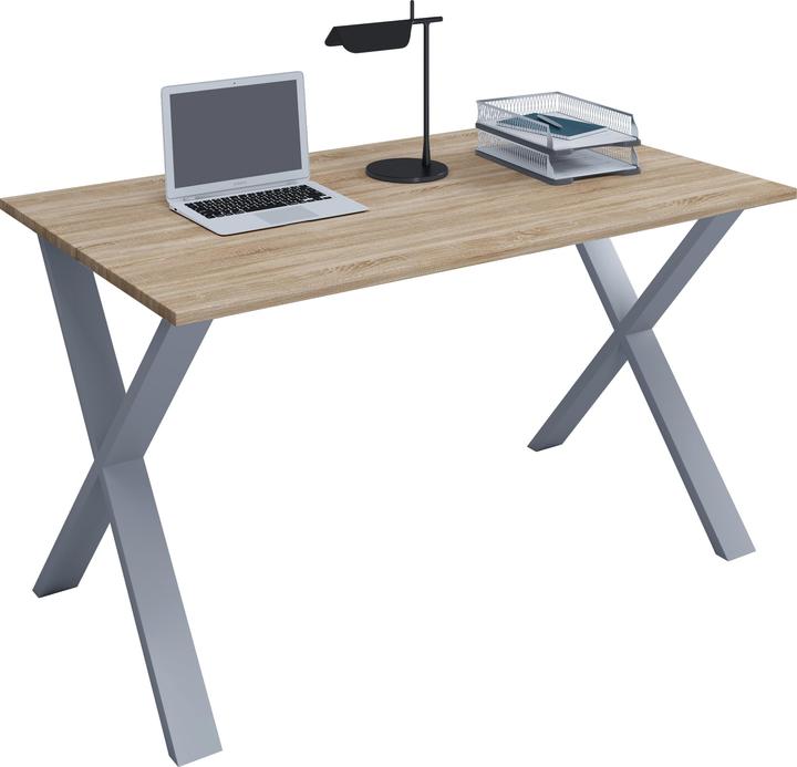 Produktbild VCM Premium Büromöbel Schreibtisch Lona X Silber (110 x 50 x 76 cm)