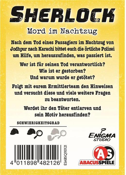 Actual product image Abacus Sherlock - Murder on the Night Train (German)