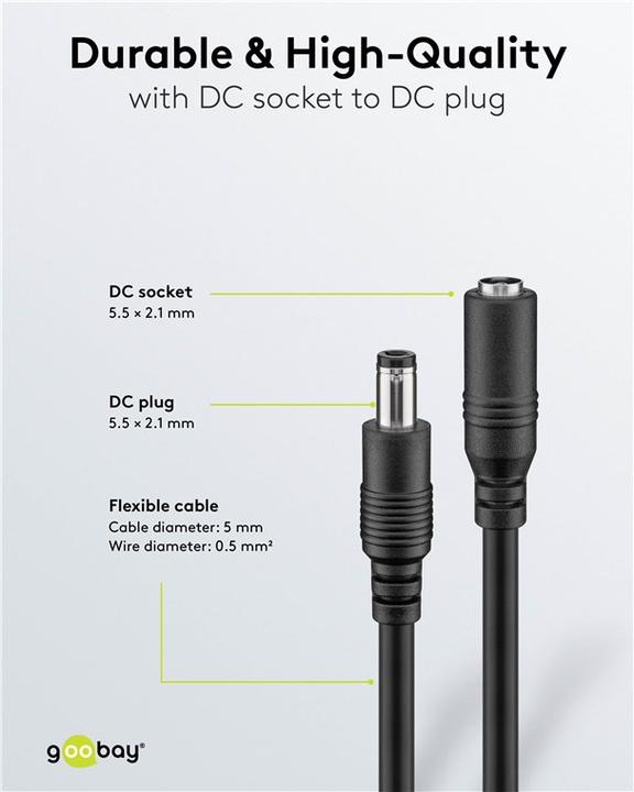 Produktbild Goobay DC-Verlängerungskabel (10 m)