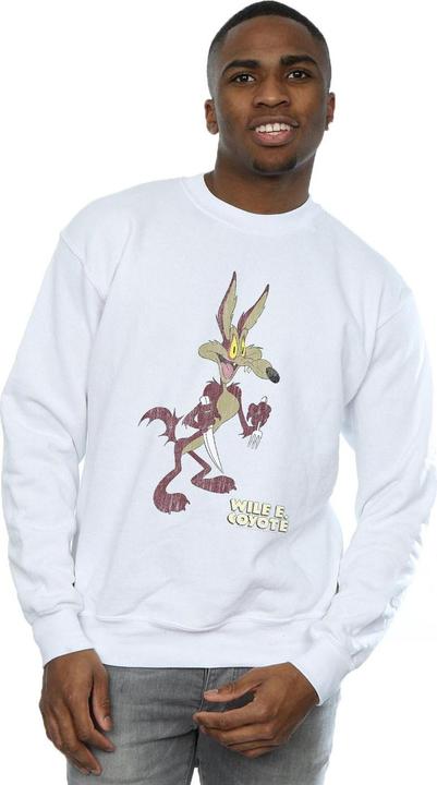 Actual product image Looney Tunes Mens Wile E Coyote Distressed Sweatshirt (4XL)