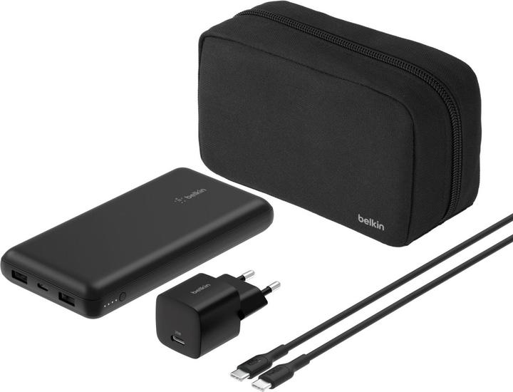 Productafbeelding Belkin BoostCharge Powerbank Set 20.000mAh USB-C Ladeg. BU042kqBK (20000 mAh, 25 W)
