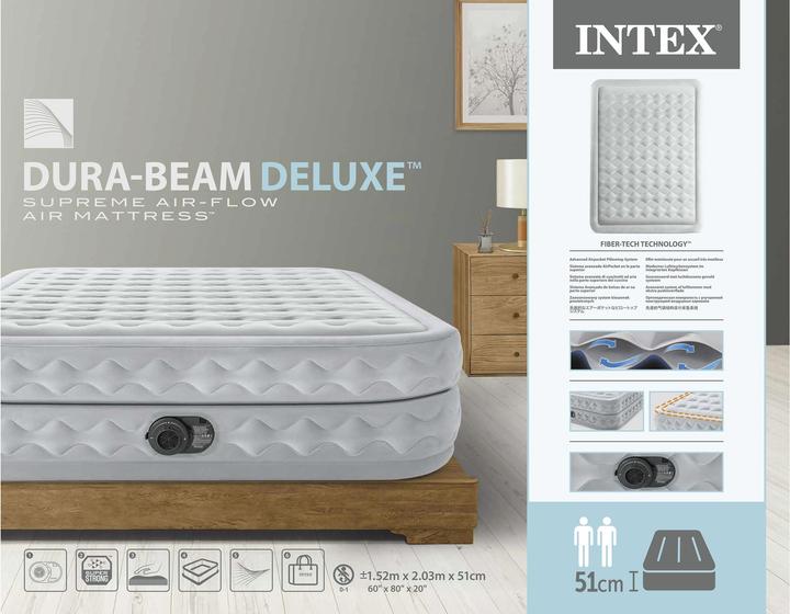 Immagine prodotto Intex Letto ad aria Queen Supreme Air-Flow (150 x 200 cm)