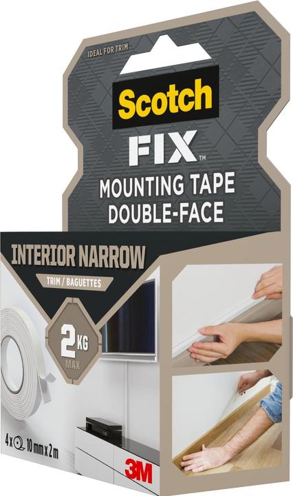 Actual product image Scotch Mounting Tape -Fix, 10 mm x 2 m, White (10 mm)