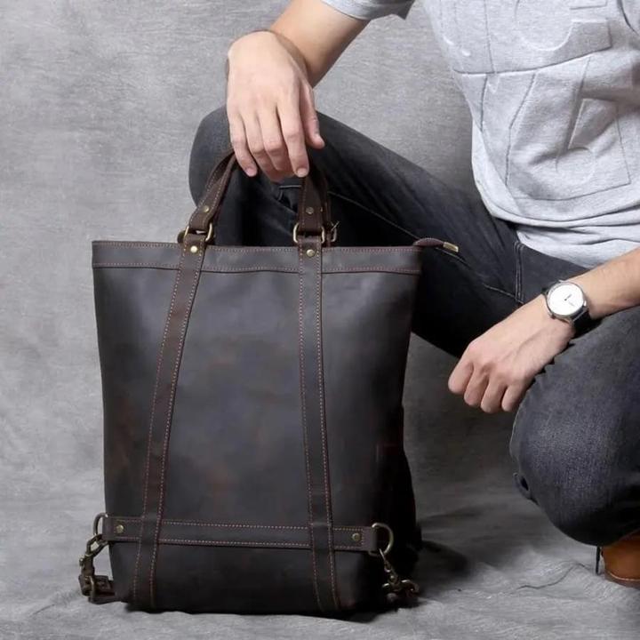 Immagine prodotto Only-Bags.Store Zaino in pelle fatto a mano, borsa in pelle Tote